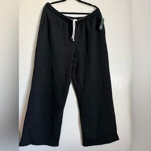 Women's Wide Leg Sweatpants - Wild Fable Black XXL